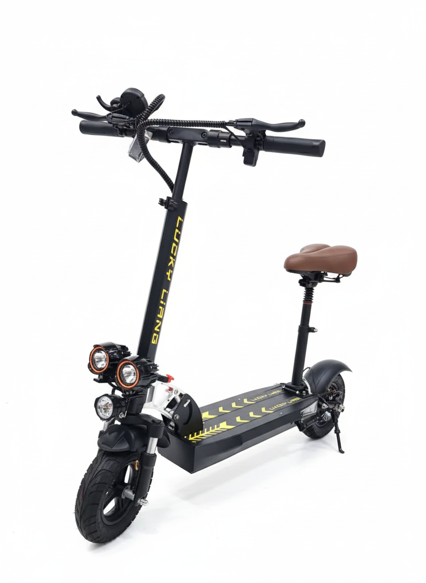 Lucky Liang L1 electric scooter, electric scotty, electric bicycle, escooter, ideal for adults with strong motor, durable frame, and smooth city commuting.