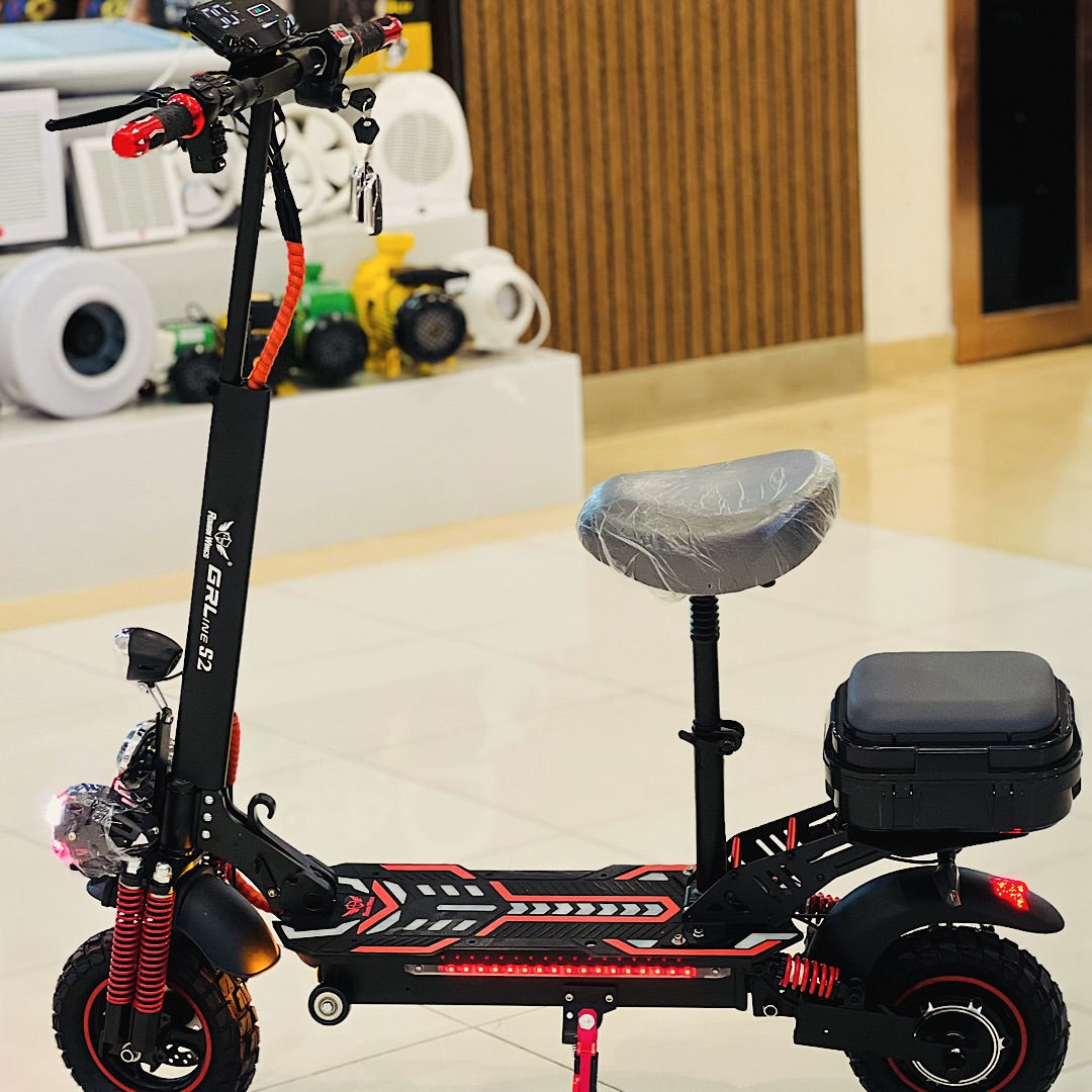 Electric scooter with powerful suspension system