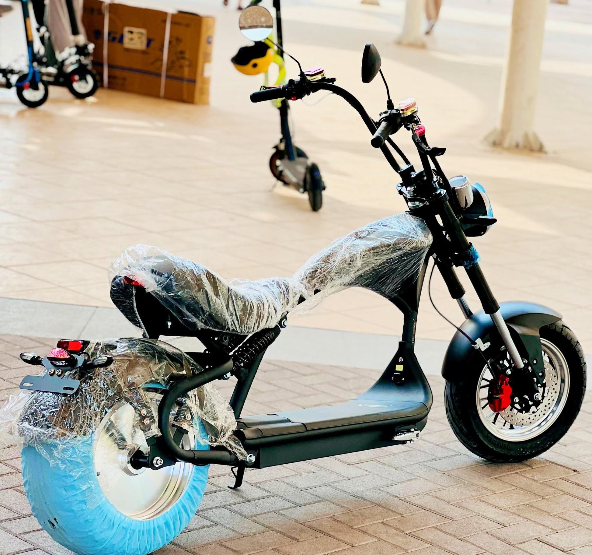 Side view of the X-15 e-motorcycle featuring modern styling and powerful motor