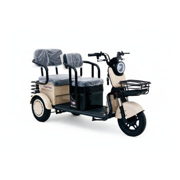 Rohan Wings X7 electric tricycle with a stable, three-wheel design for safe commuting.