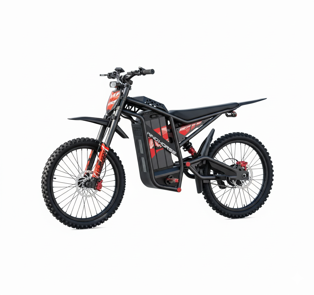 Y1 electric dirt bike with a rugged frame designed for off-road riding.