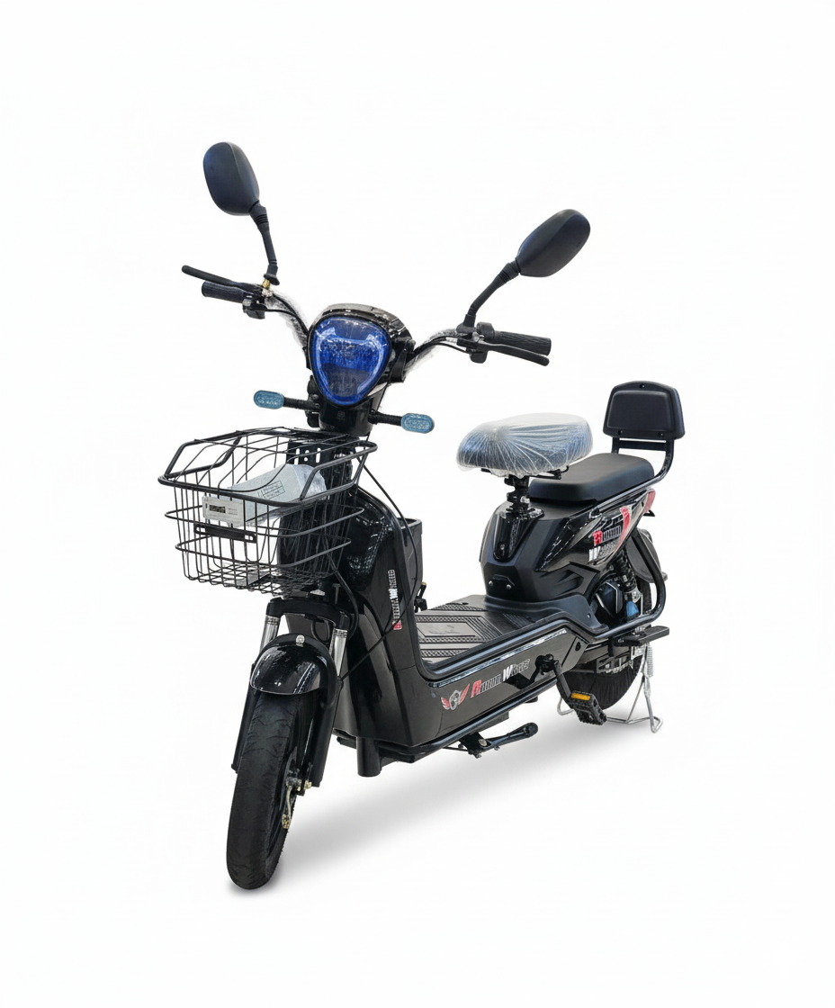 Black JY 14 electric scooter bike with strong motor, stable ride and durable body design.