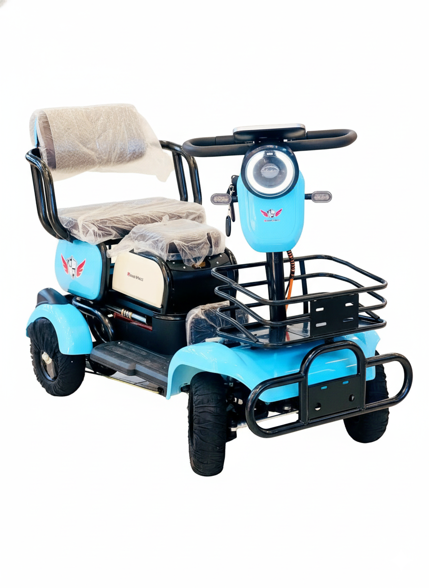 Rohan Wings YD 4-wheel electric scooter with stable design and long-range battery for safe mobility.