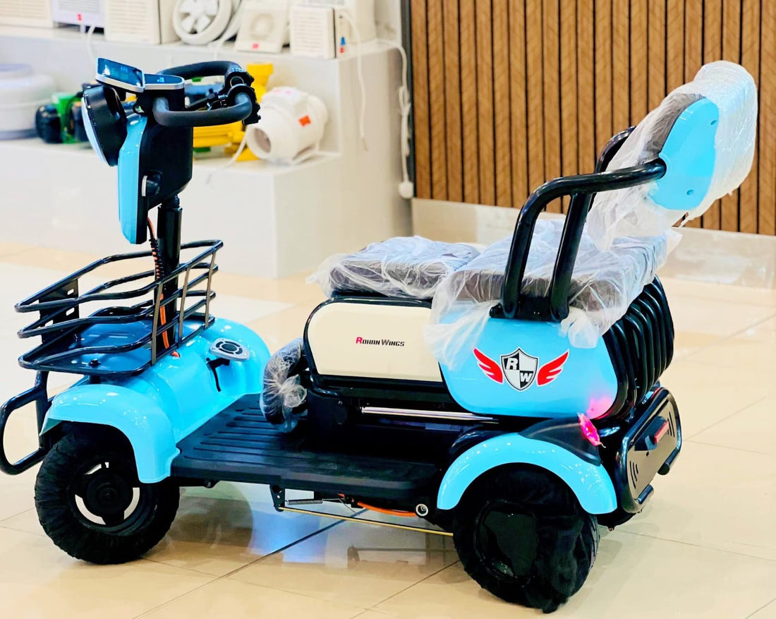 Rohan Wings YD 4-wheel electric scooter with stable design and long-range battery for safe mobility.