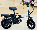 Compact folding electric scooter bike for adults with powerful motor and comfortable design.
