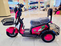 Three-wheel electric scooter with strong motor and heavy-duty frame